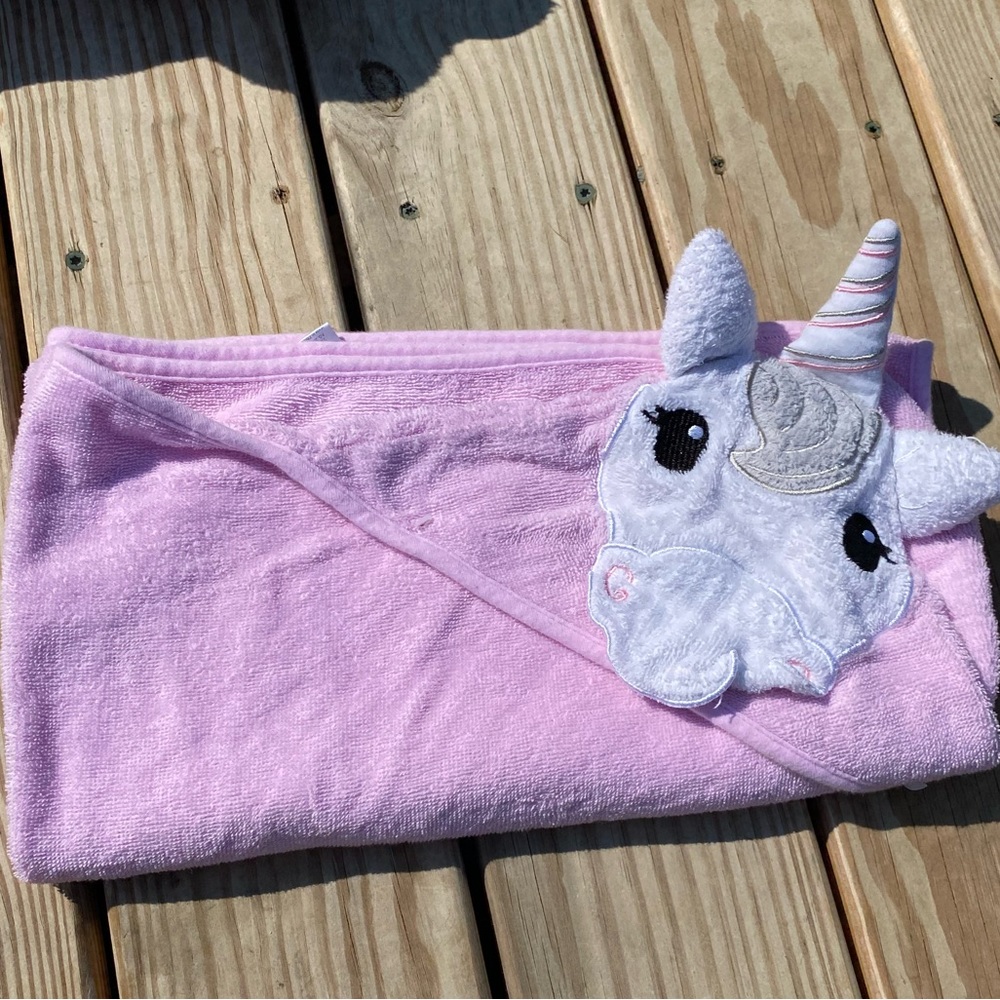 Unicorn Hooded Baby Bath Towel